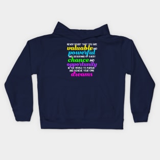 Inspirational Quote Pursue Your Dreams Kids Hoodie